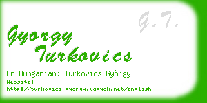 gyorgy turkovics business card
